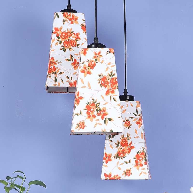 Buy Orange Fleur Cluster Ceiling Lamp Ceiling Lamp from Vaaree