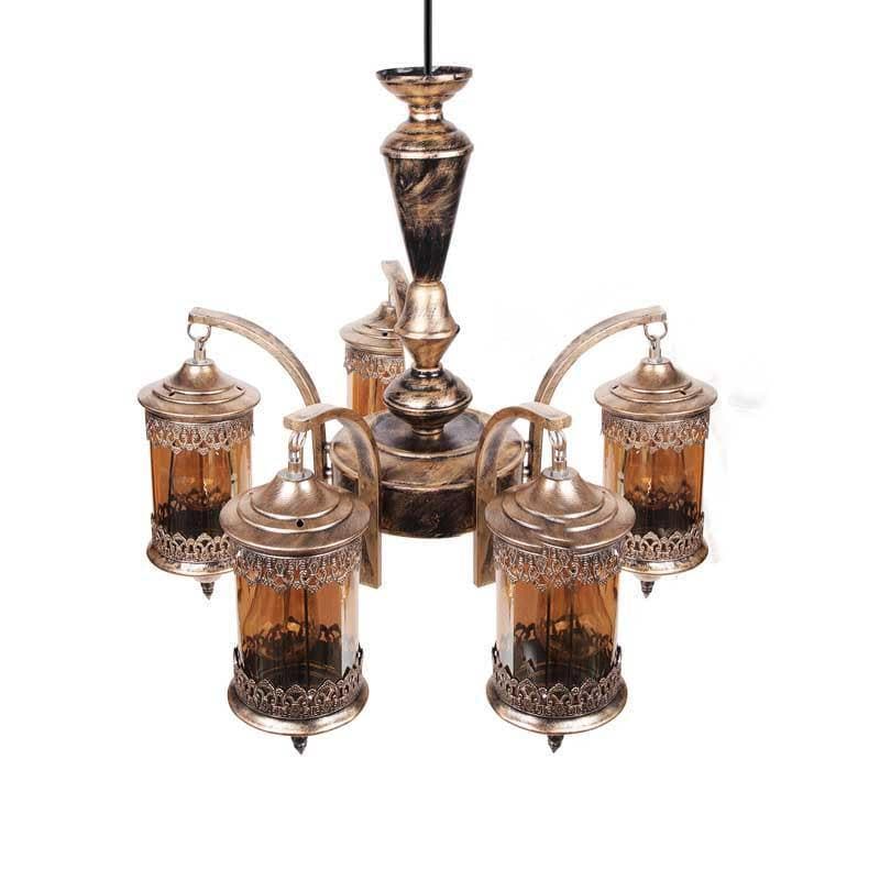 Buy Ornate Farola Chandelier - Five Lights Ceiling Lamp from Vaaree