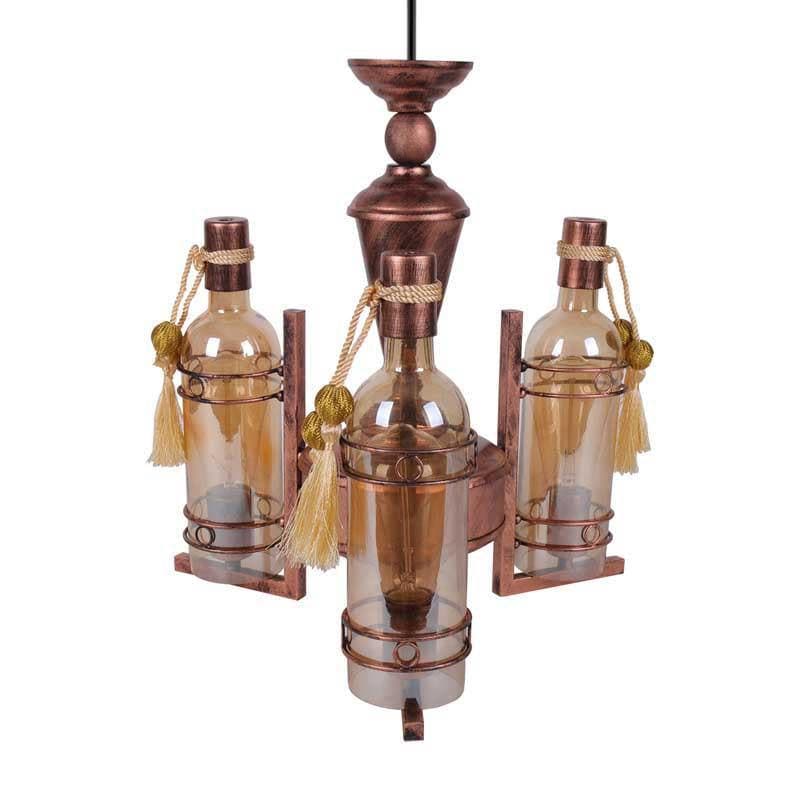 Ceiling Lamp - Rustic Bottle Chandelier