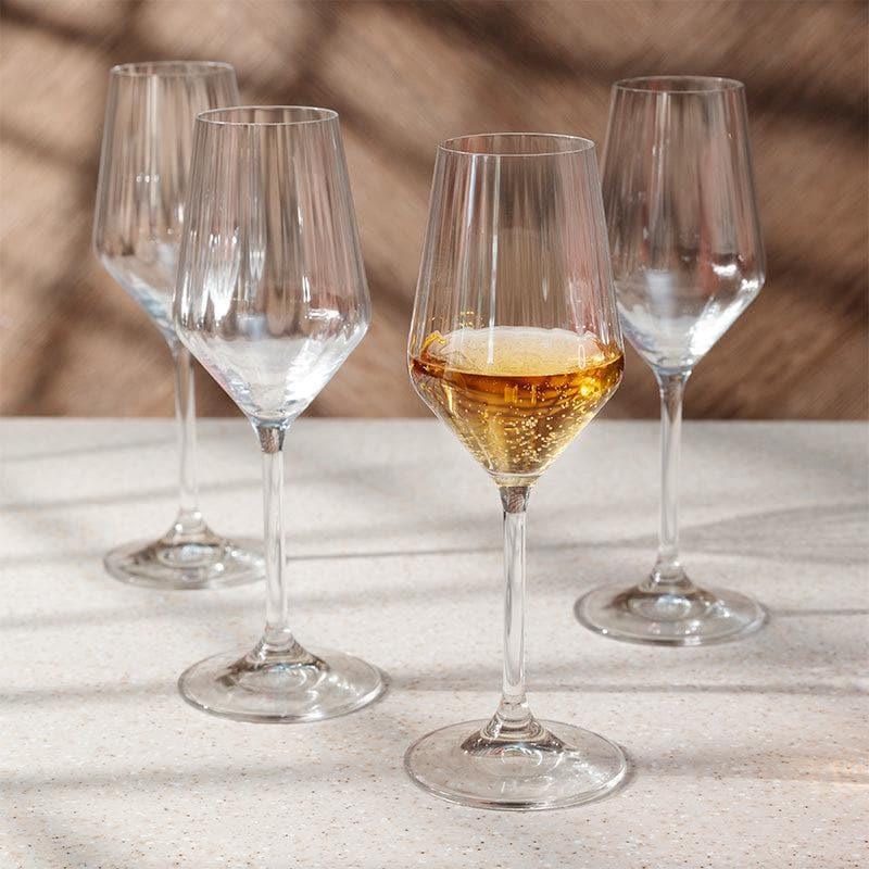 Buy Champagne Glass - Karin Champagne Flute (310 ML) - Set Of Four at Vaaree online