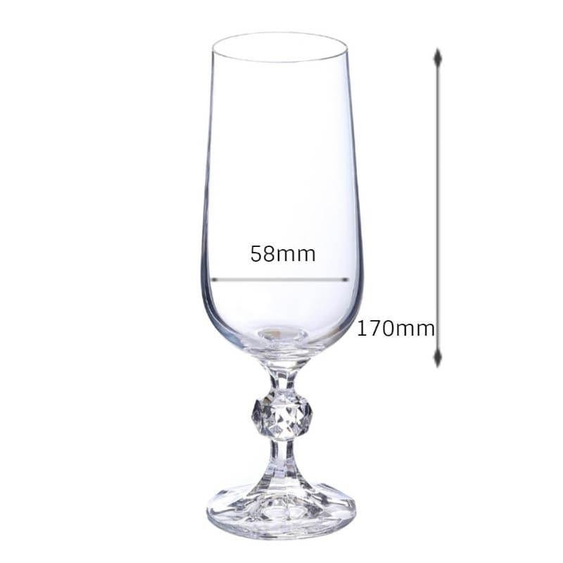 Buy Stella Crystal Champagne Flute (180 ML) - Set Of Six Wine & Champagne Glasses from Vaaree