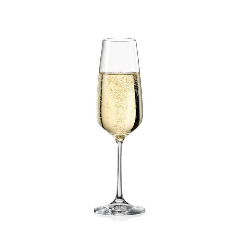 Buy Champagne Glass - Stella Crystal Champagne Flute (190 ML) - Set Of Six at Vaaree online