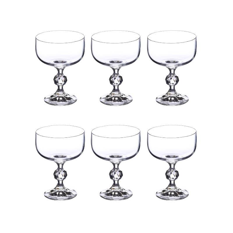 Buy Champagne Glass - Stella Crystal Champagne Glasses (200 ML) - Set Of Six at Vaaree online