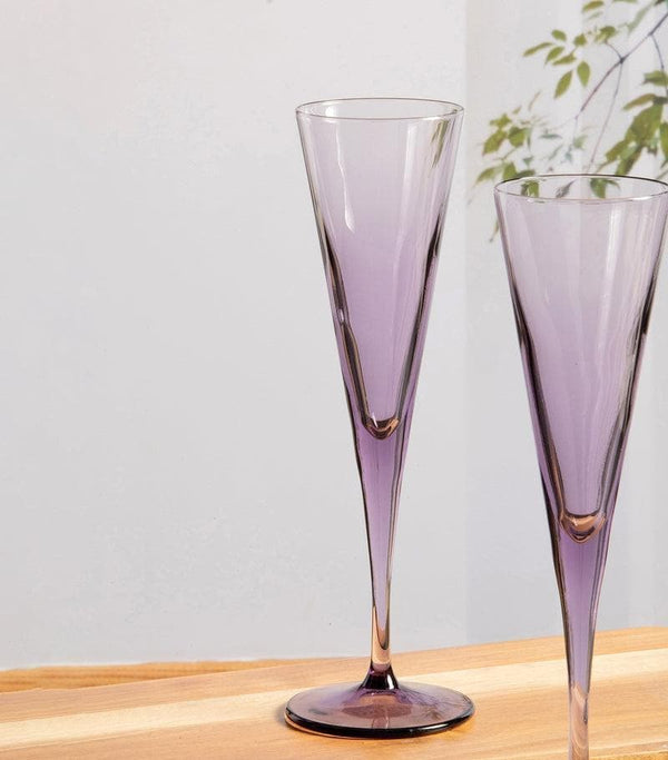 Buy Twig Drop Purple Tumbler (150 ML) - Set Of Six Wine & Champagne Glasses from Vaaree