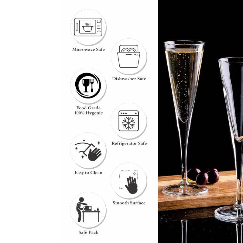 Buy Twig Drop Tumbler (150 ML) - Set Of Six Wine & Champagne Glasses from Vaaree