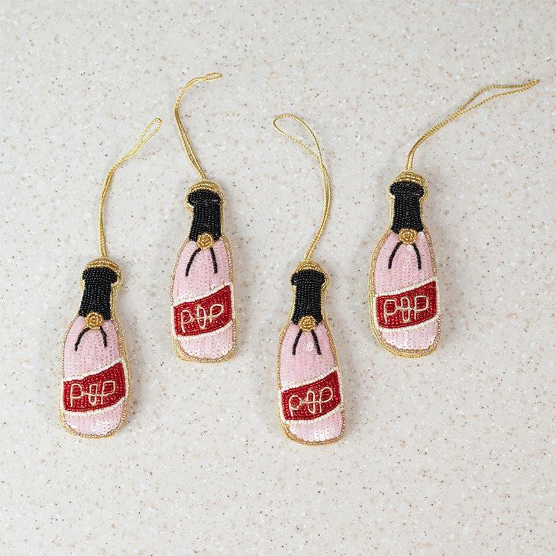 Buy Bottle Pop Christmas Ornaments - Set Of Four Christmas Ornaments from Vaaree