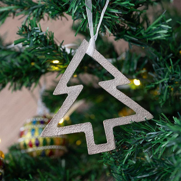 Christmas Ornaments - Golden Christmas Tree Hanging - Set Of Six