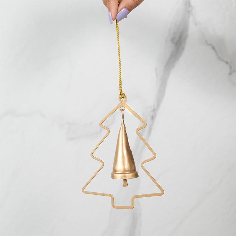 Buy Golden Christmas Tree Ornament With Bells - Set Of Four Christmas Ornaments from Vaaree