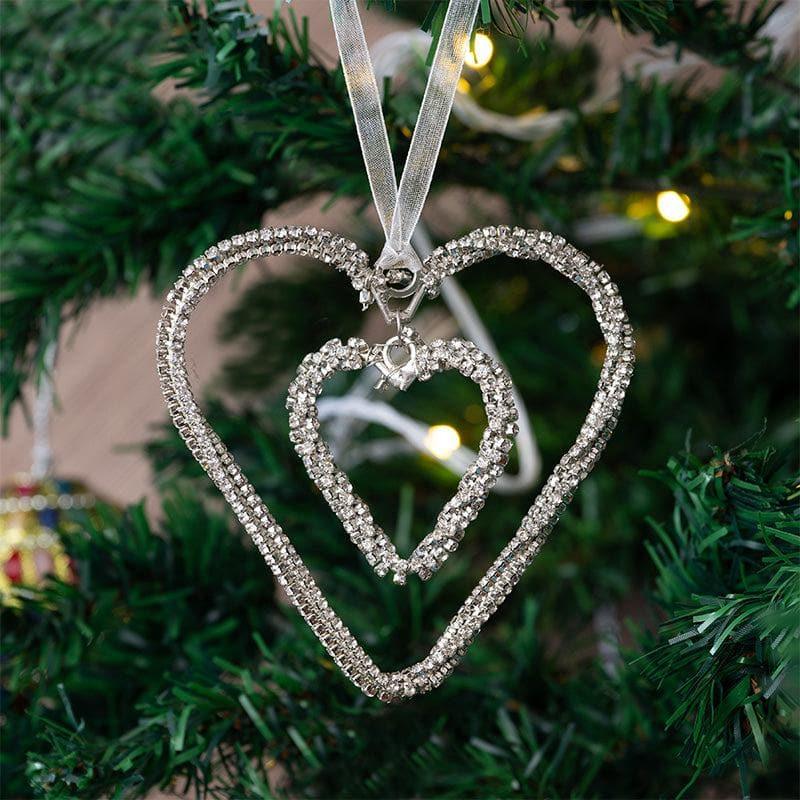 Buy Has My Heart Christmas Ornament - Set Of Six Christmas Ornaments from Vaaree