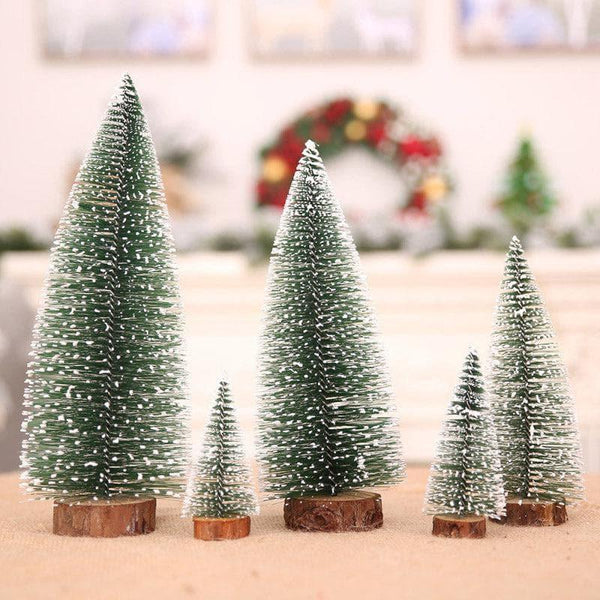 Christmas Ornaments - Mini Glimmer Christmas Tree - Set Of Five