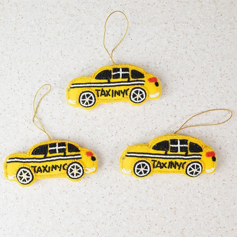 Buy New York Taxi Christmas Ornament - Set Of Three Christmas Ornaments from Vaaree