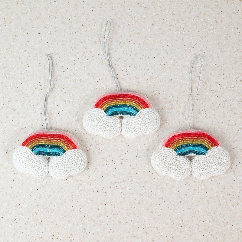 Buy Rainbow Rush Christmas Ornament - Set Of Three Christmas Ornaments from Vaaree