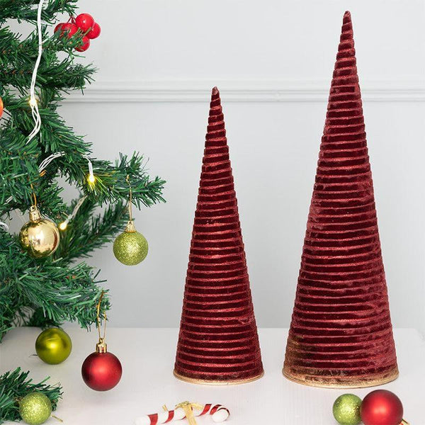 Christmas Ornaments - Rudolf Christmas Cone - Set Of Two