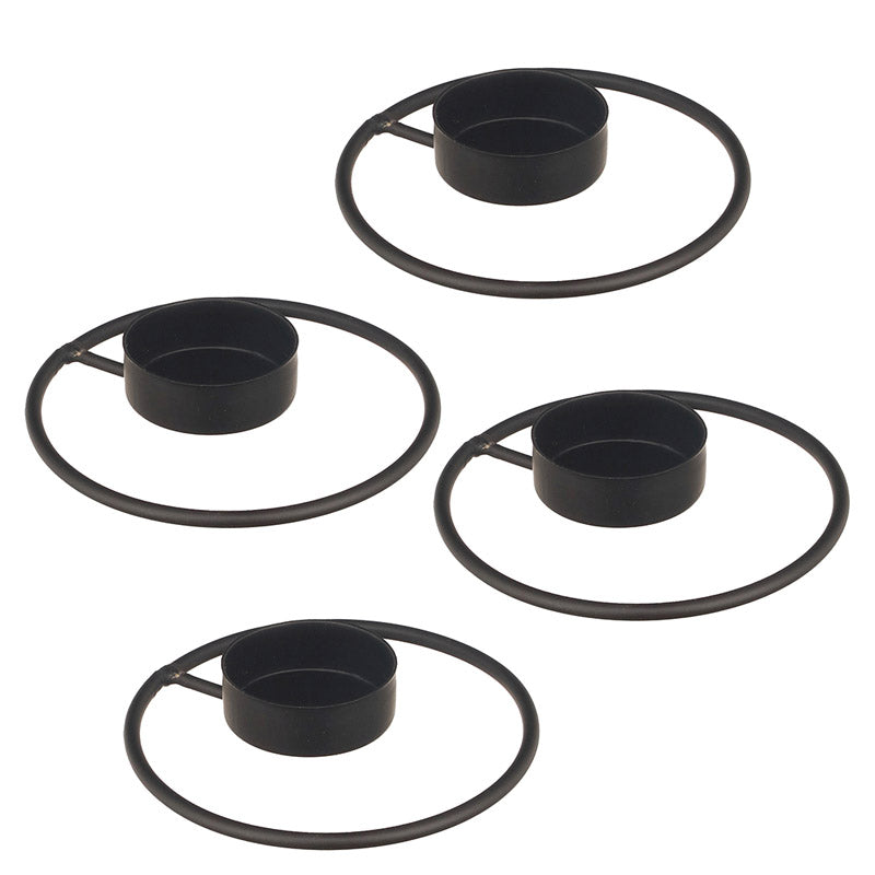 Buy Idola Tealight Candle Holder (Black) - Set of Four Tea Light Candle Holders from Vaaree