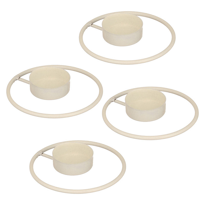 Buy Idola Tealight Candle Holder (White) - Set of Four Tea Light Candle Holders from Vaaree