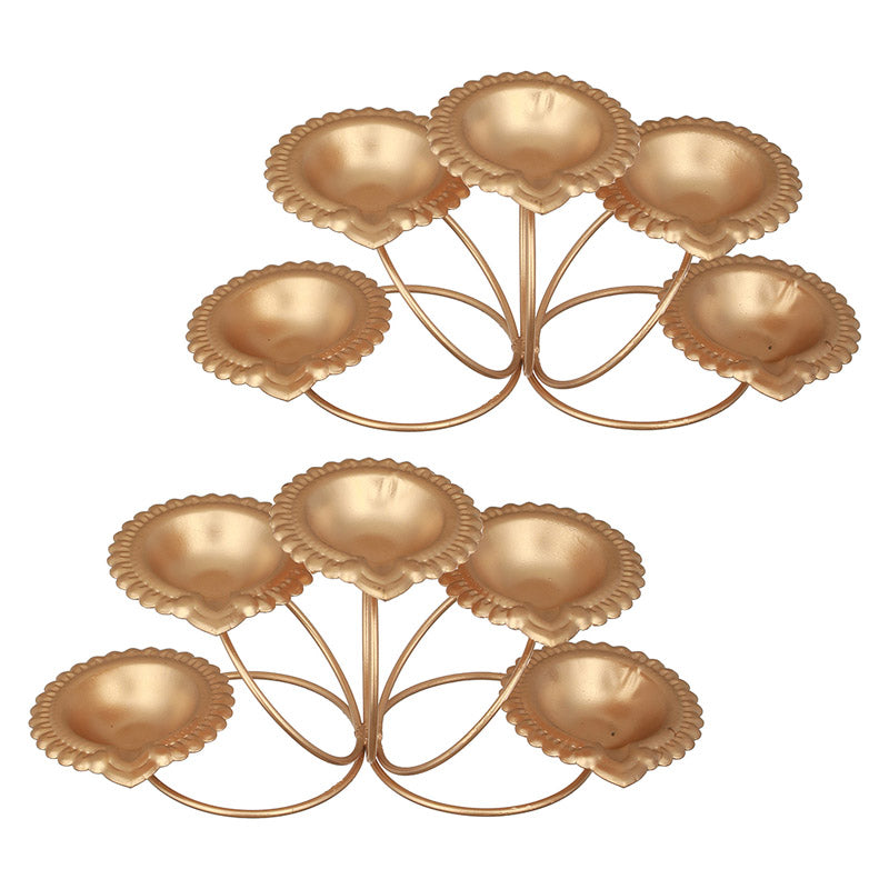 Buy Amala Festive Diya (Gold) - Set of Two Diyas from Vaaree