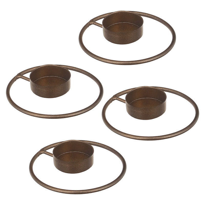 Buy Idola Tealight Candle Holder (Copper) - Set of Four Tea Light Candle Holders from Vaaree