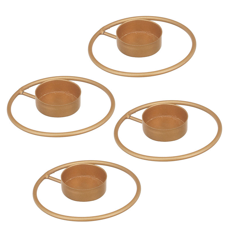 Buy Idola Tealight Candle Holder (Gold) - Set of Four Tea Light Candle Holders from Vaaree