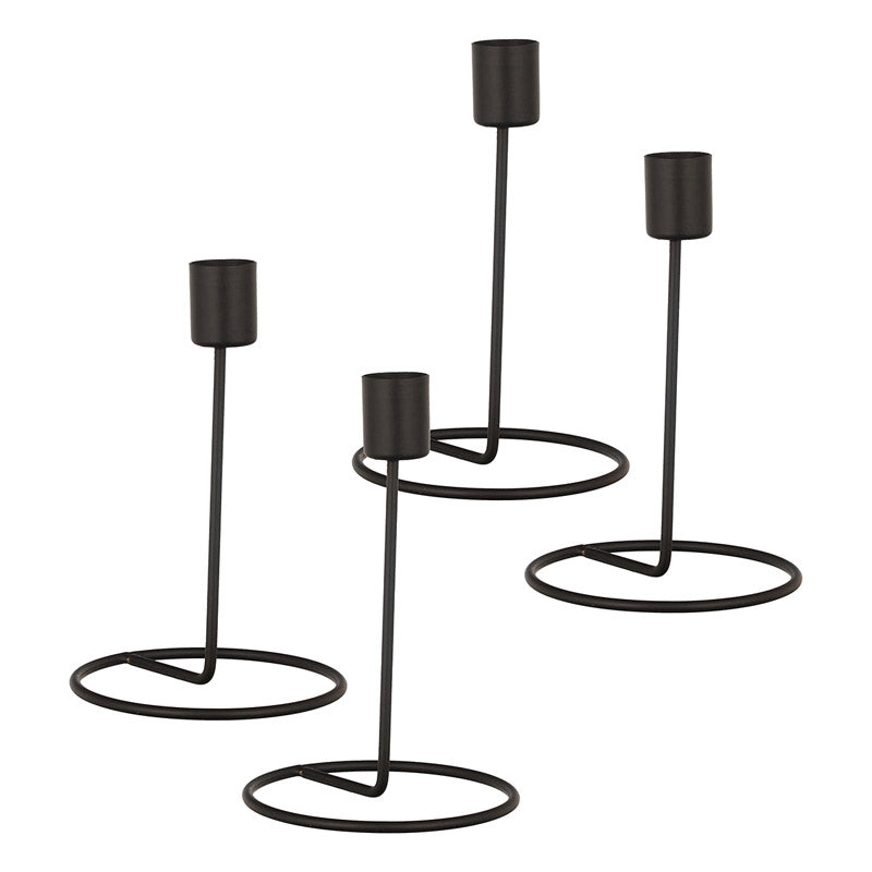 Buy Baia Tealight Candle Holder (Black) - Set of Four Tea Light Candle Holders from Vaaree