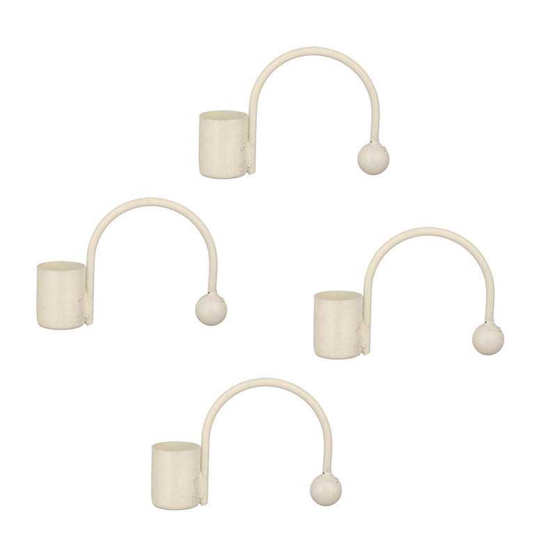 Buy Arfa Tealight Candle Holder (White) - Set of Four Tea Light Candle Holders from Vaaree