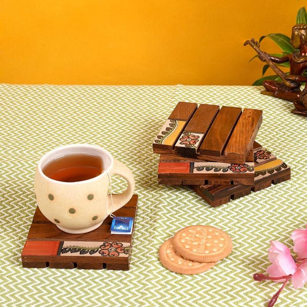 Buy Coaster - Akshata Wooden Coaster - Set Of Four at Vaaree online