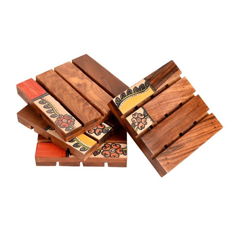 Buy Akshata Wooden Coaster - Set Of Four Coasters from Vaaree