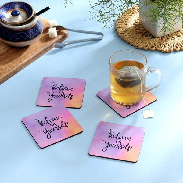 Coaster - Believe In Yourself Coaster - Set Of Four