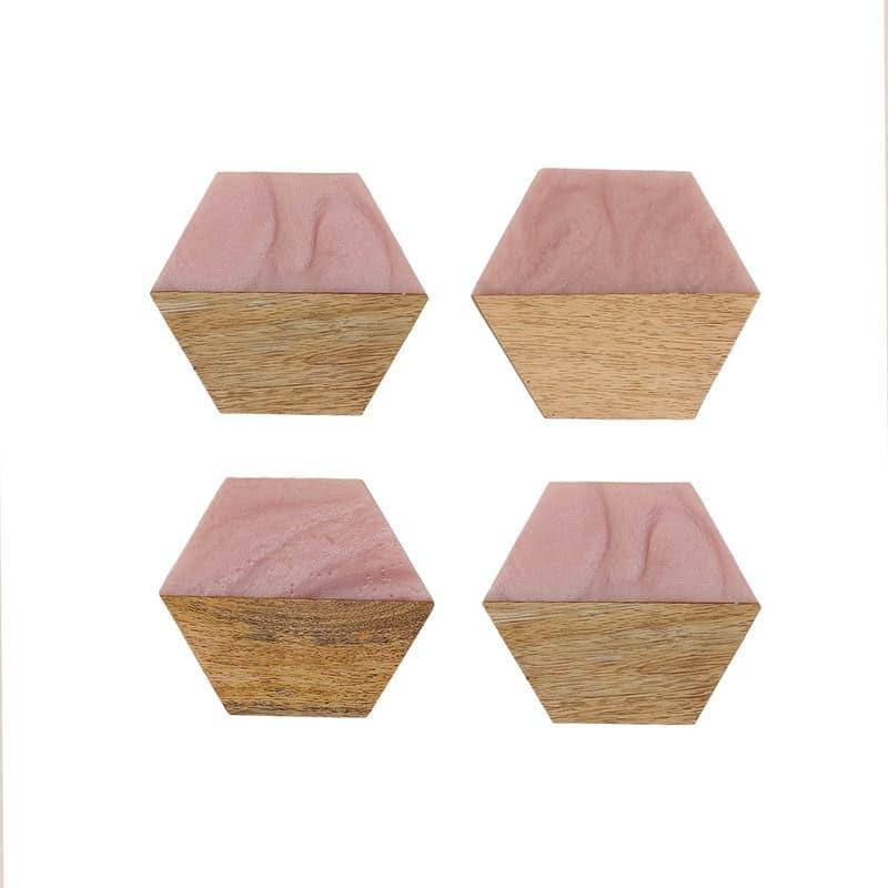 Buy Betty Wooden Coaster - Set Of Four Coasters from Vaaree