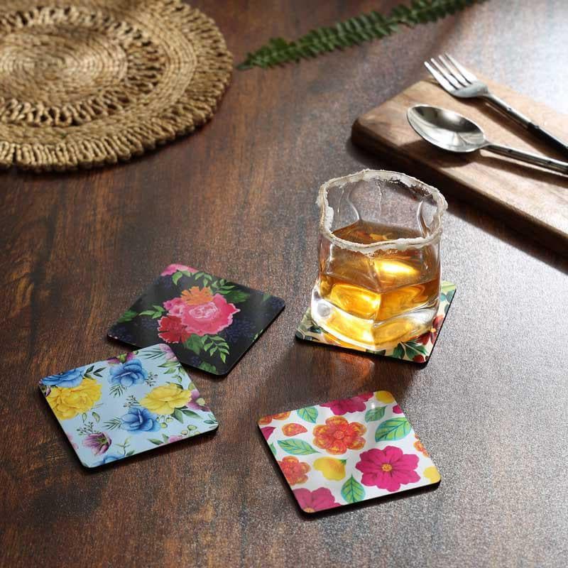 Buy Bloomity Stories Coaster - Set Of Four Coasters from Vaaree