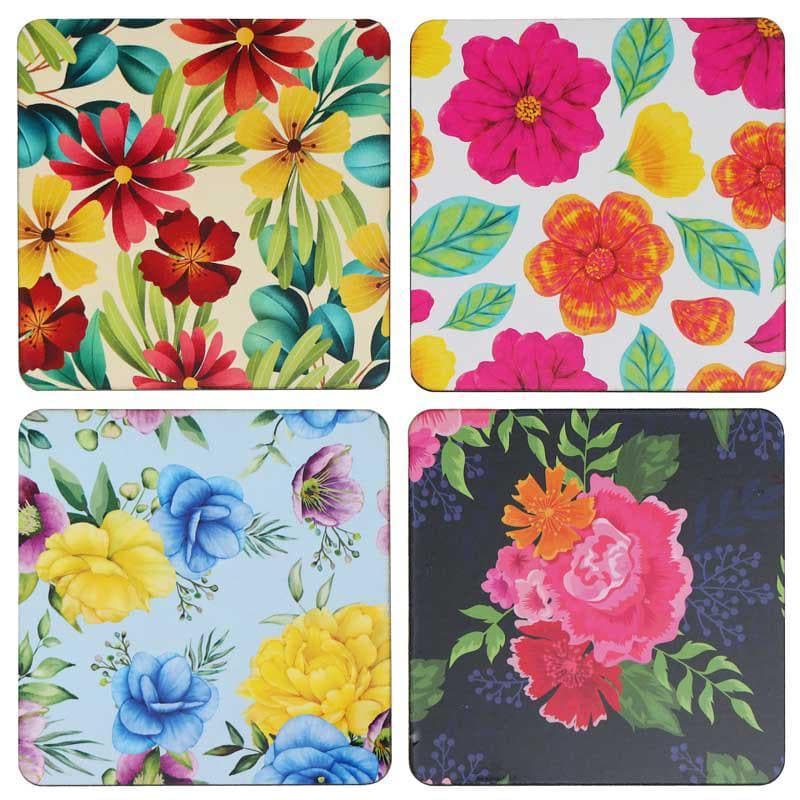 Buy Bloomity Stories Coaster - Set Of Four Coasters from Vaaree