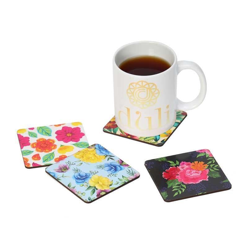 Buy Bloomity Stories Coaster - Set Of Four Coasters from Vaaree