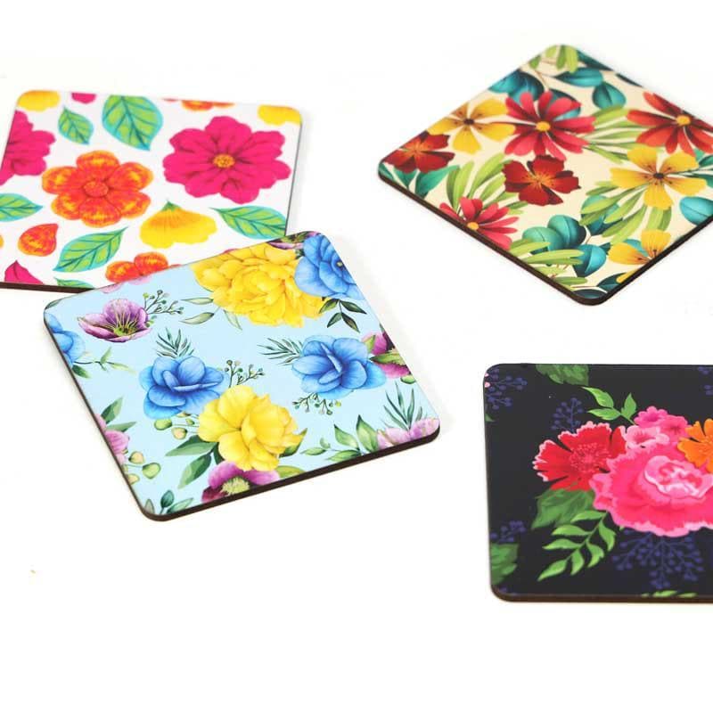 Buy Bloomity Stories Coaster - Set Of Four Coasters from Vaaree