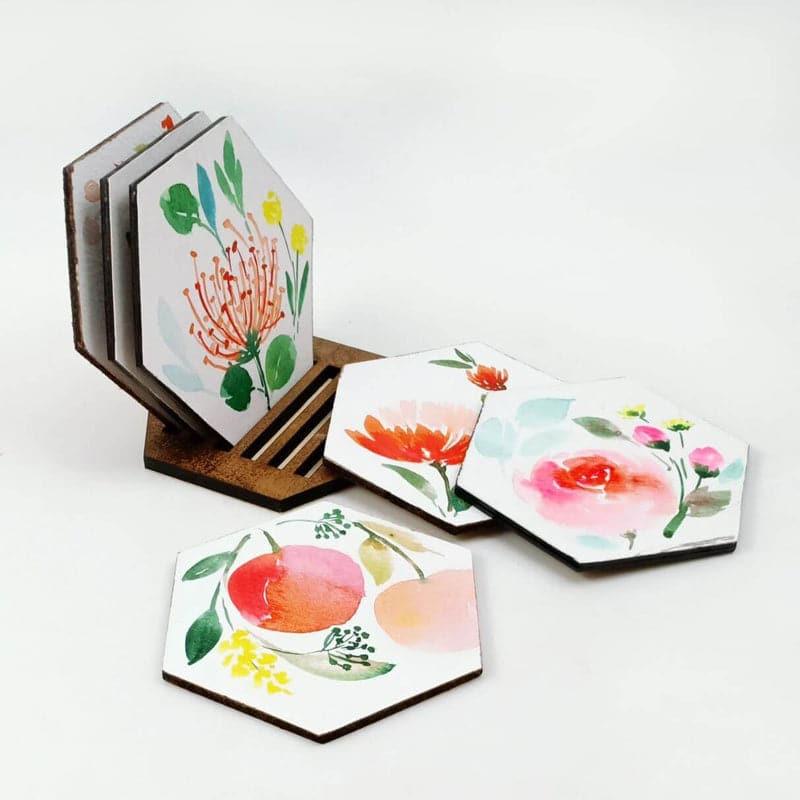 Buy Blossom Dance Coaster - Set Of Six Coasters from Vaaree