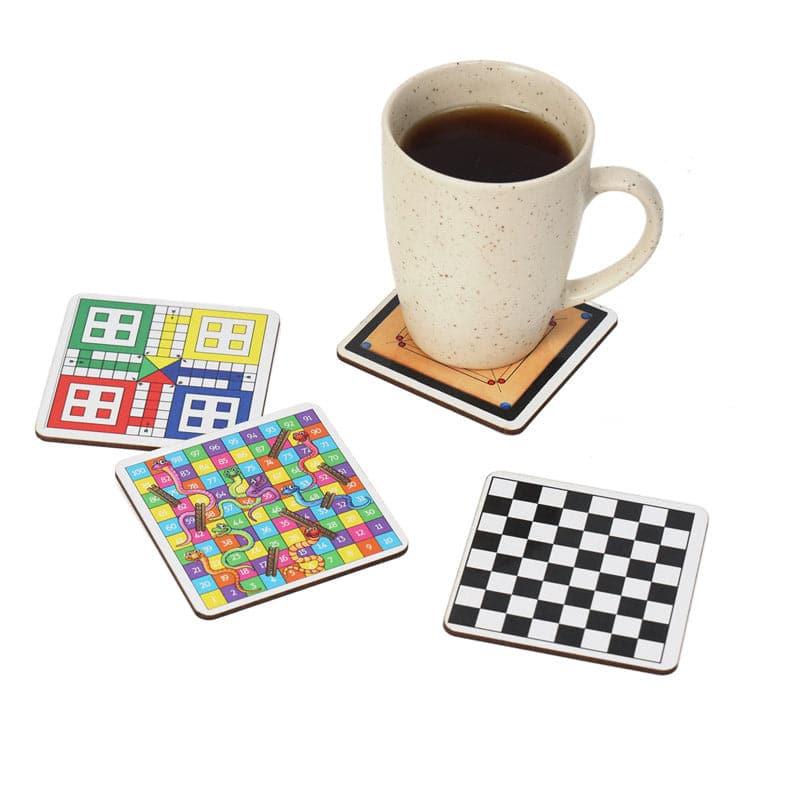 Buy Board Game Whimsy Coaster - Set Of Four Coasters from Vaaree