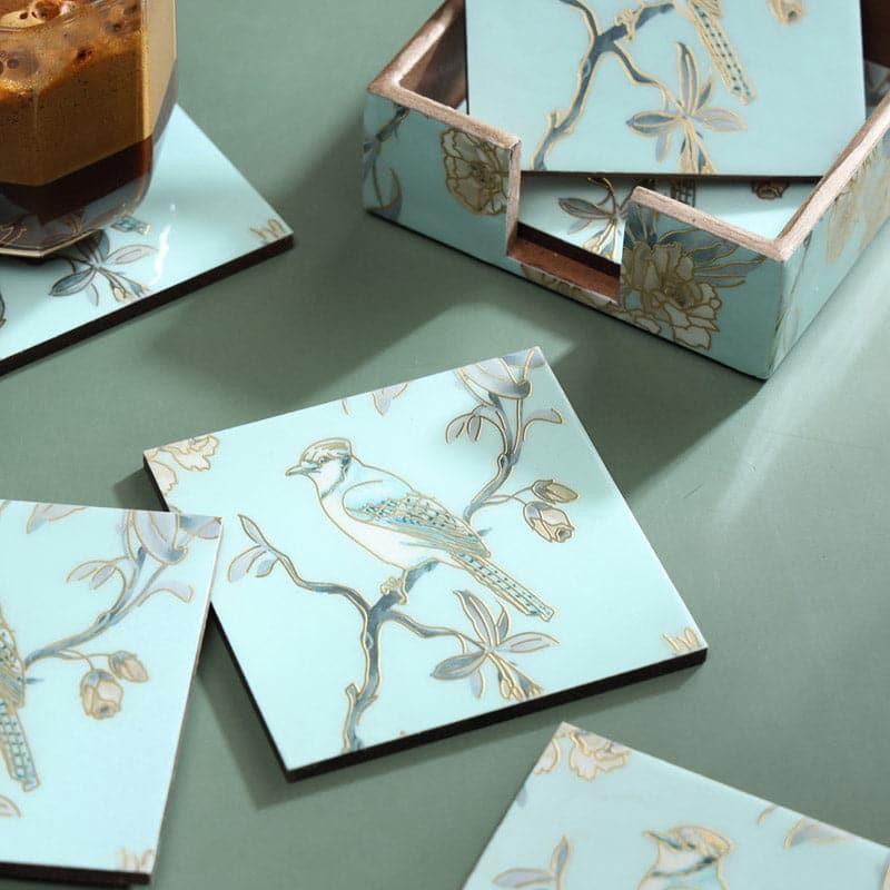 Buy Chroma Floral Coaster - Set Of Six Coasters from Vaaree