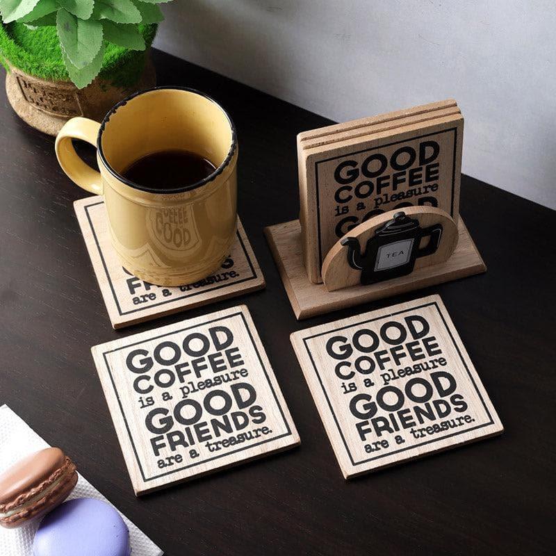 Buy Coffee Clear Coaster - Set Of Six Coasters from Vaaree