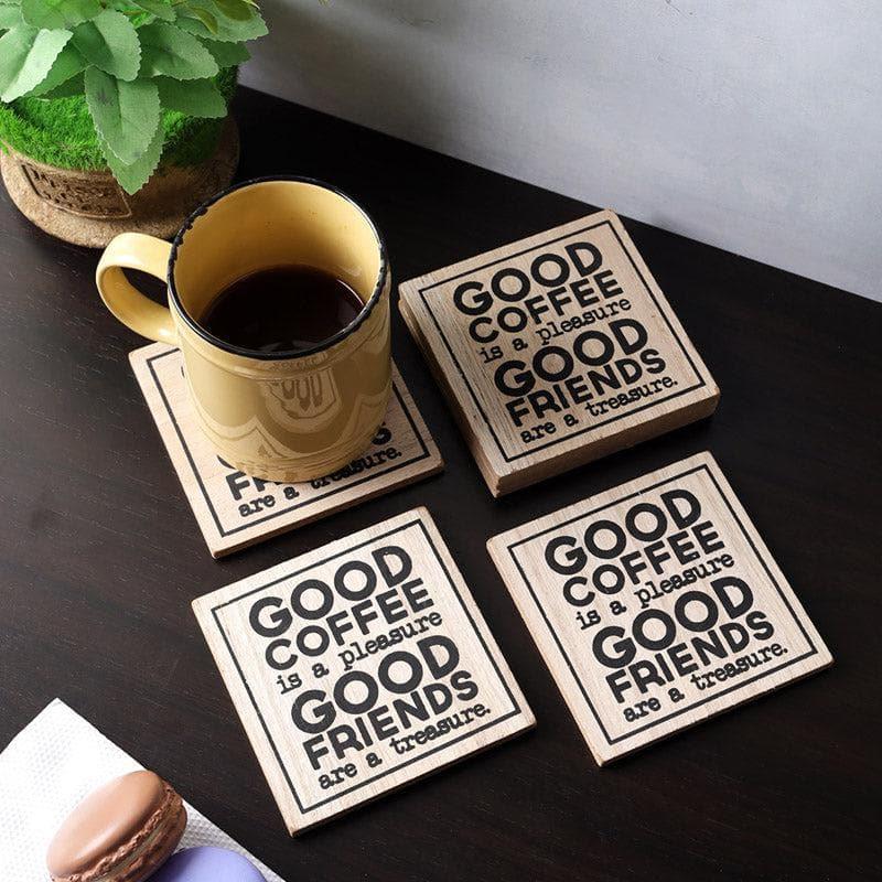 Buy Coffee Clear Coaster - Set Of Six Coasters from Vaaree