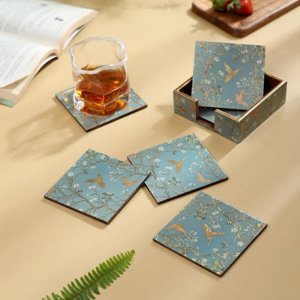 Coaster - Edith Birdy Coasters (Silver) - Set Of Six