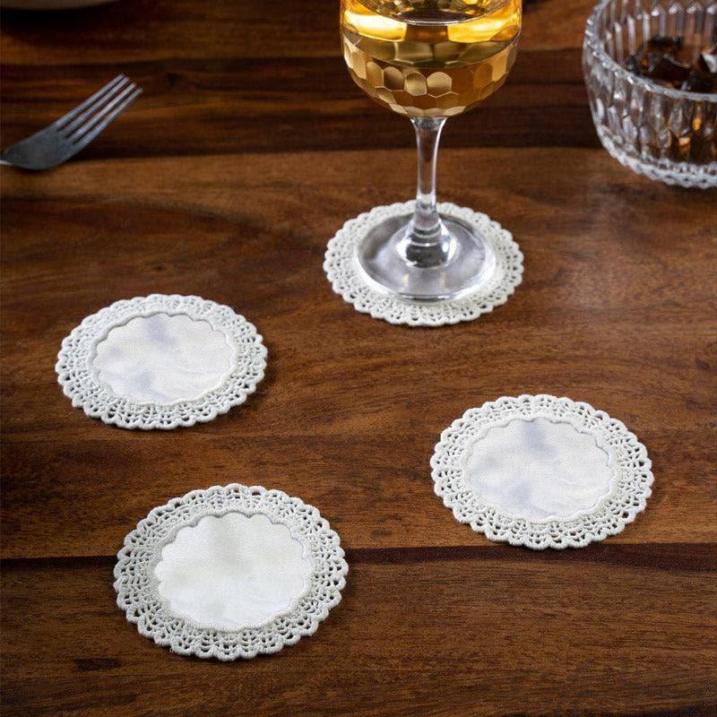 Coaster - Embroidered Floral Foster Doily - Set Of Two