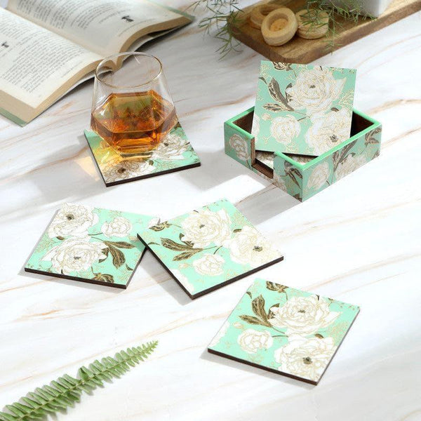 Coaster - Evander Floral Coasters - Set Of Six