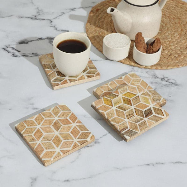 Coaster - Fausta Mangowood Coaster - Set Of Four