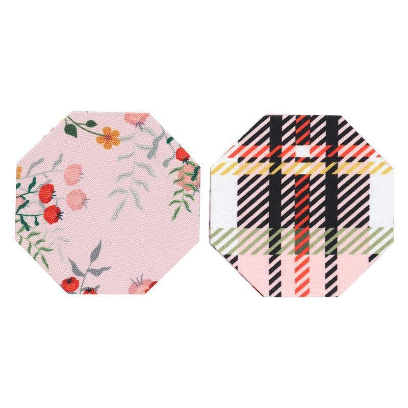 Coaster - Floral Ecstasy Octa Canvas Coaster - Set Of Two