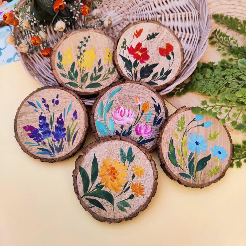 Coaster - Garden Dream Wooden Coaster - Set Of Six