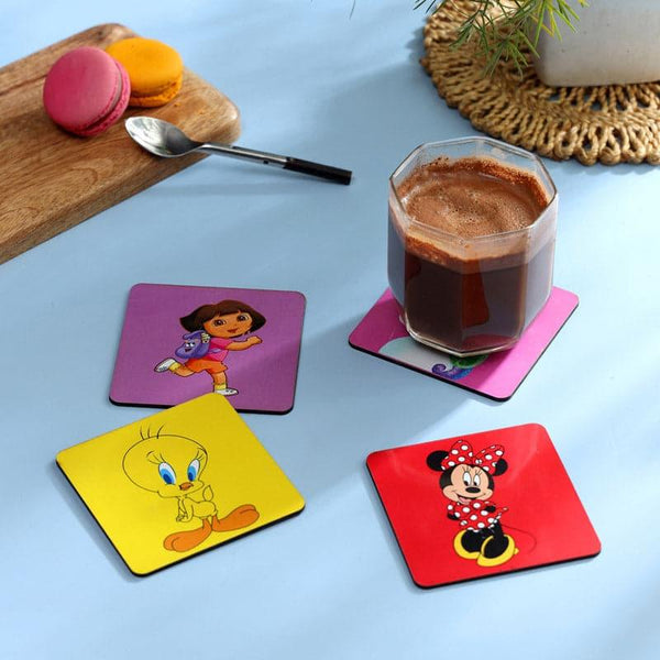 Coaster - Girly Fun Coaster - Set Of Four