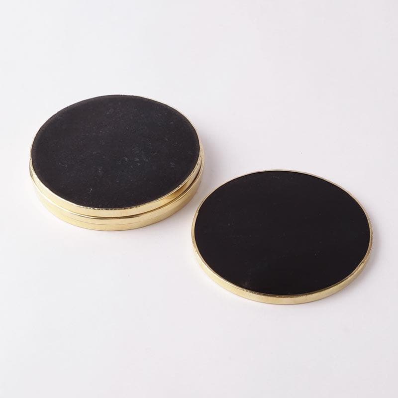 Buy Gold Rim Coaster - Set Of Four Coasters from Vaaree