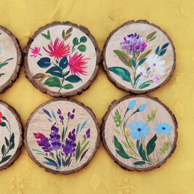 Buy Grace Bloom Coaster - Set Of Six Coasters from Vaaree