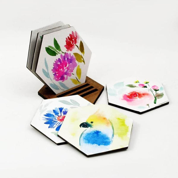 Coaster - Gracia Blossom Coaster - Set Of Six