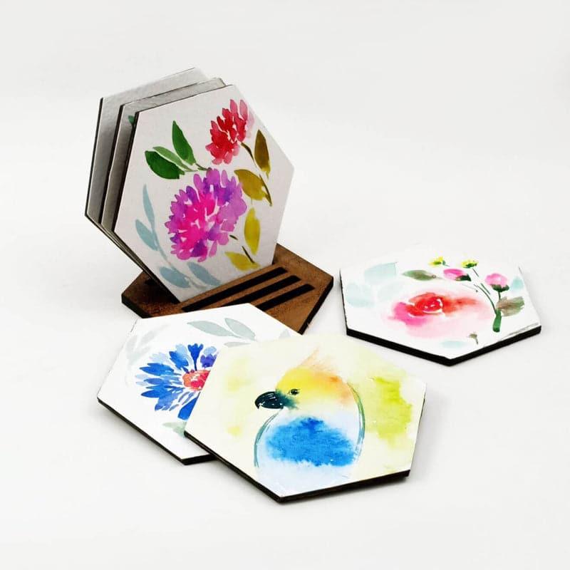 Buy Gracia Blossom Coaster - Set Of Six Coasters from Vaaree