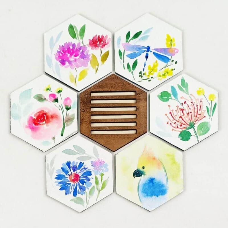 Coaster - Gracia Blossom Coaster - Set Of Six