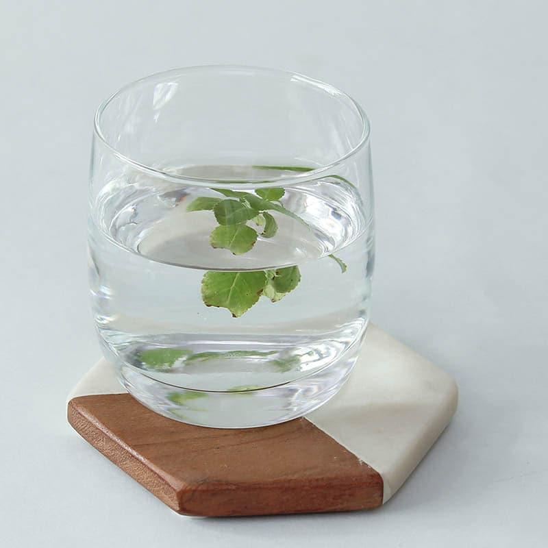 Coaster - Vallam Coaster - Natural And Wooden - Set Of Four